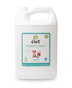PT219 ÉLET Lavaplatos Líquido Sin Sulfatos Neutro 4L (6pzs)