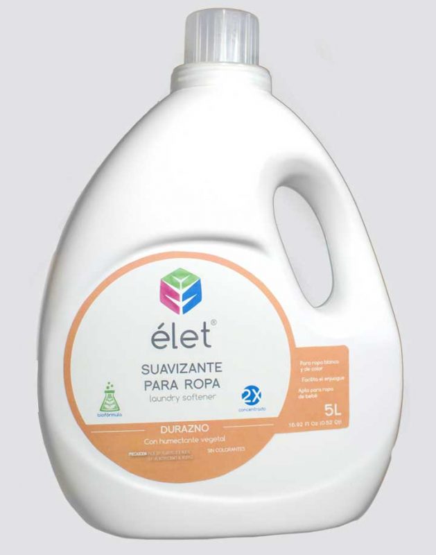 PT205 ÉLET Suavizante de Telas Durazno 5L (5pzs)